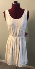 Mossimo cream Sundress  Sz Medium JUNIORS Sleeveless NWT spring summer vacation