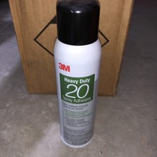 3M Heavy Duty 20 Spray Adhesive Clear, 20 fl oz can, Net Weight 13.75 oz