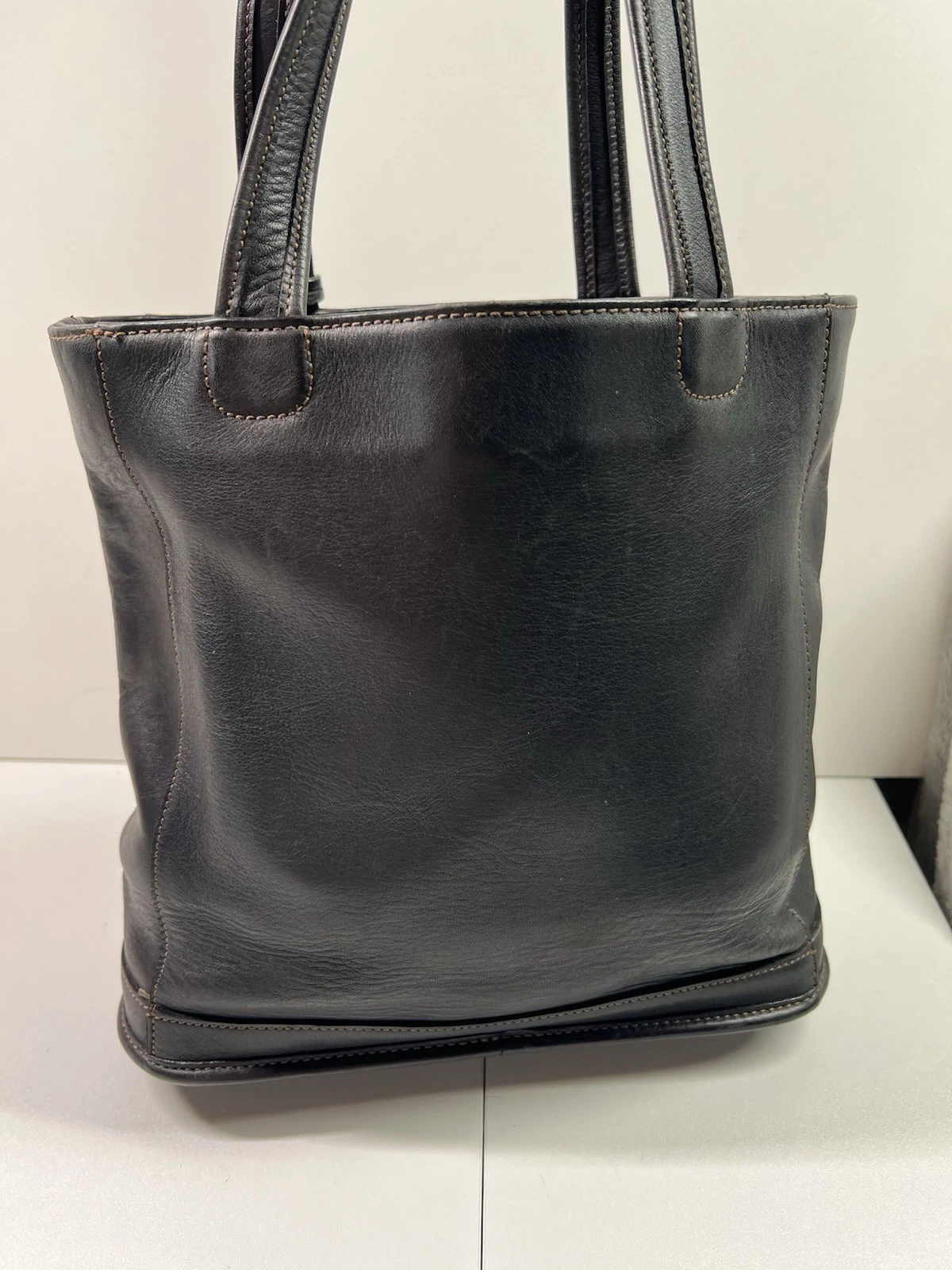 Borsa a tracolla vintage Coach Bleeker in pelle nera borsa a secchiello 9305 USA