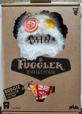 FUGGLER Budgie SASQUOOSH 9" Funny Ugly Monster Plush 2024 WHITE Swirl 36, NEW 