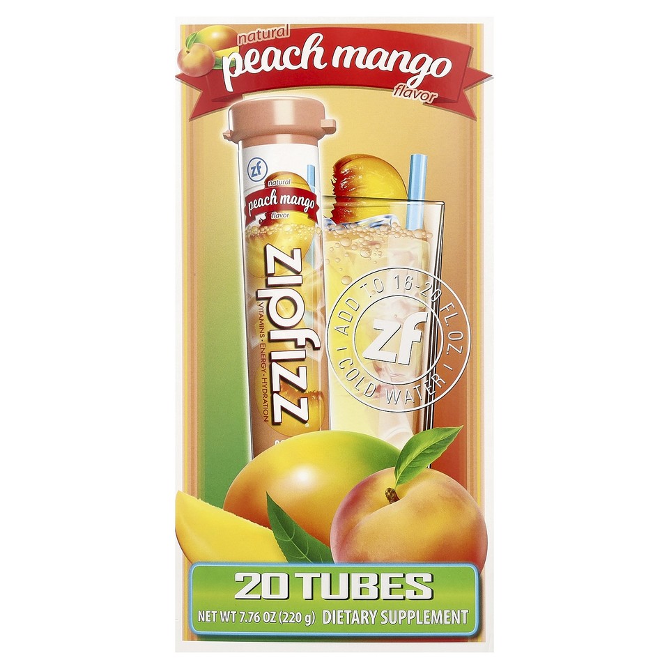 Energy Drink Mix, Peach Mango, 20 Tubes, 0.39 oz (11 g) Each