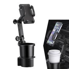 1 PC Car Cup Holder Expander, 2-in-1 Cup Holder Phone Holder with 360  Rotati...