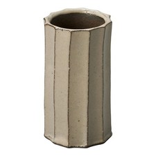 Marui Shigaraki Mini Vase 5cm Cylinder Greige Shinogi MR-M222