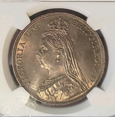 Gt.Britain 1887 Crown Superb Gem NGC 63PQ Original Full Strike