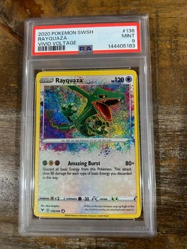 POKEMON  2020 Vivid Voltage RAYQUAZA #138 PSA 9 Mint Amazing RARE
