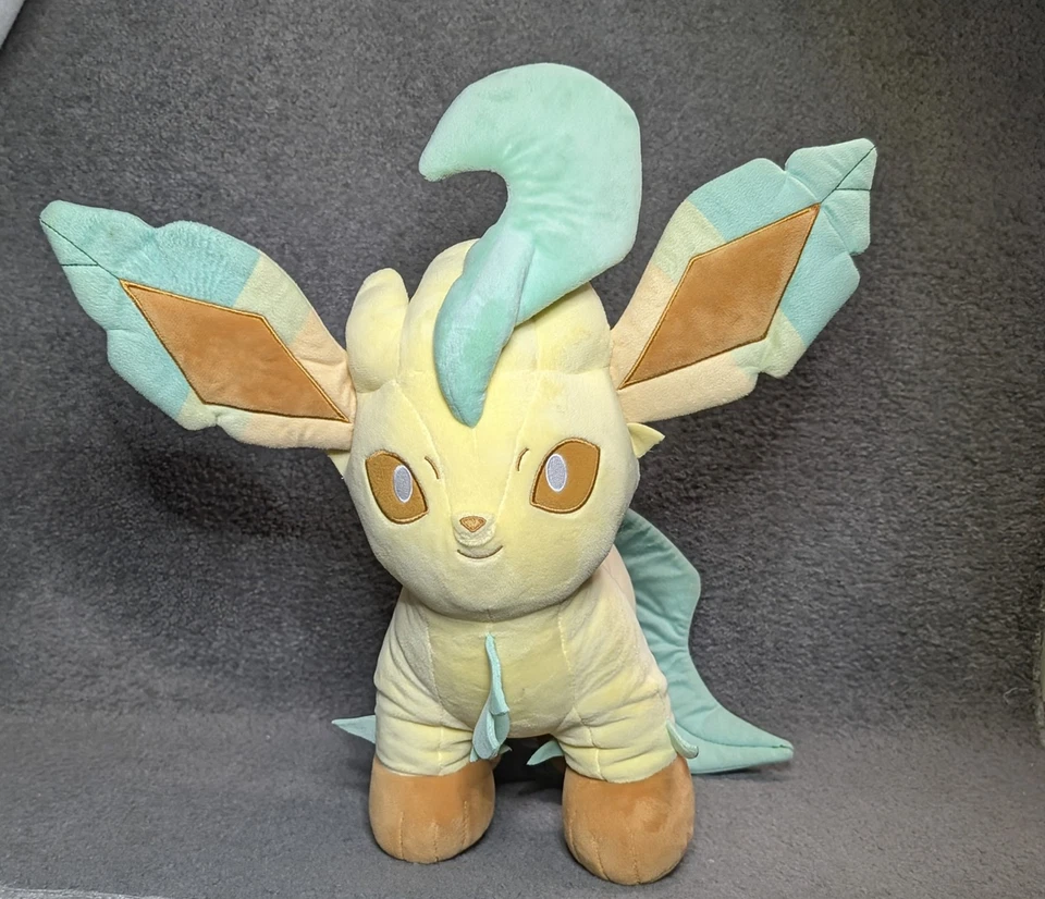 Juguete de peluche Build-A-Bear Pokémon Leafeon 17" Pokemon Center etiqueta BAB Foto 2 de 4
