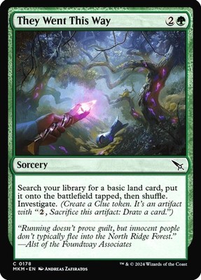 X 1 They Went This Way NM-M MKM 178 MTG Magic The Gathering