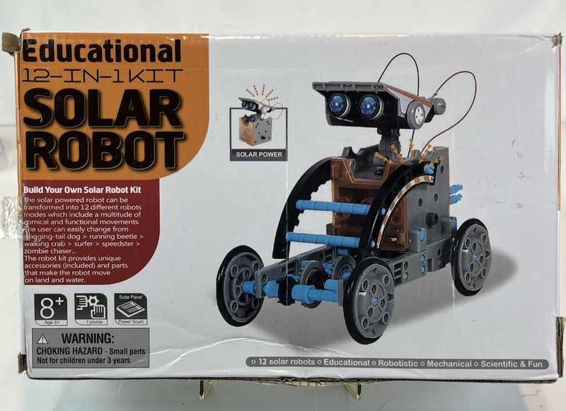 Robot Building Kit Solar Power Kids STEM Educational Summer Open Box