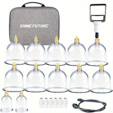 12pcs Cupping Acupuncture Sets for Massage with Fabric Handbag,Massage for Body