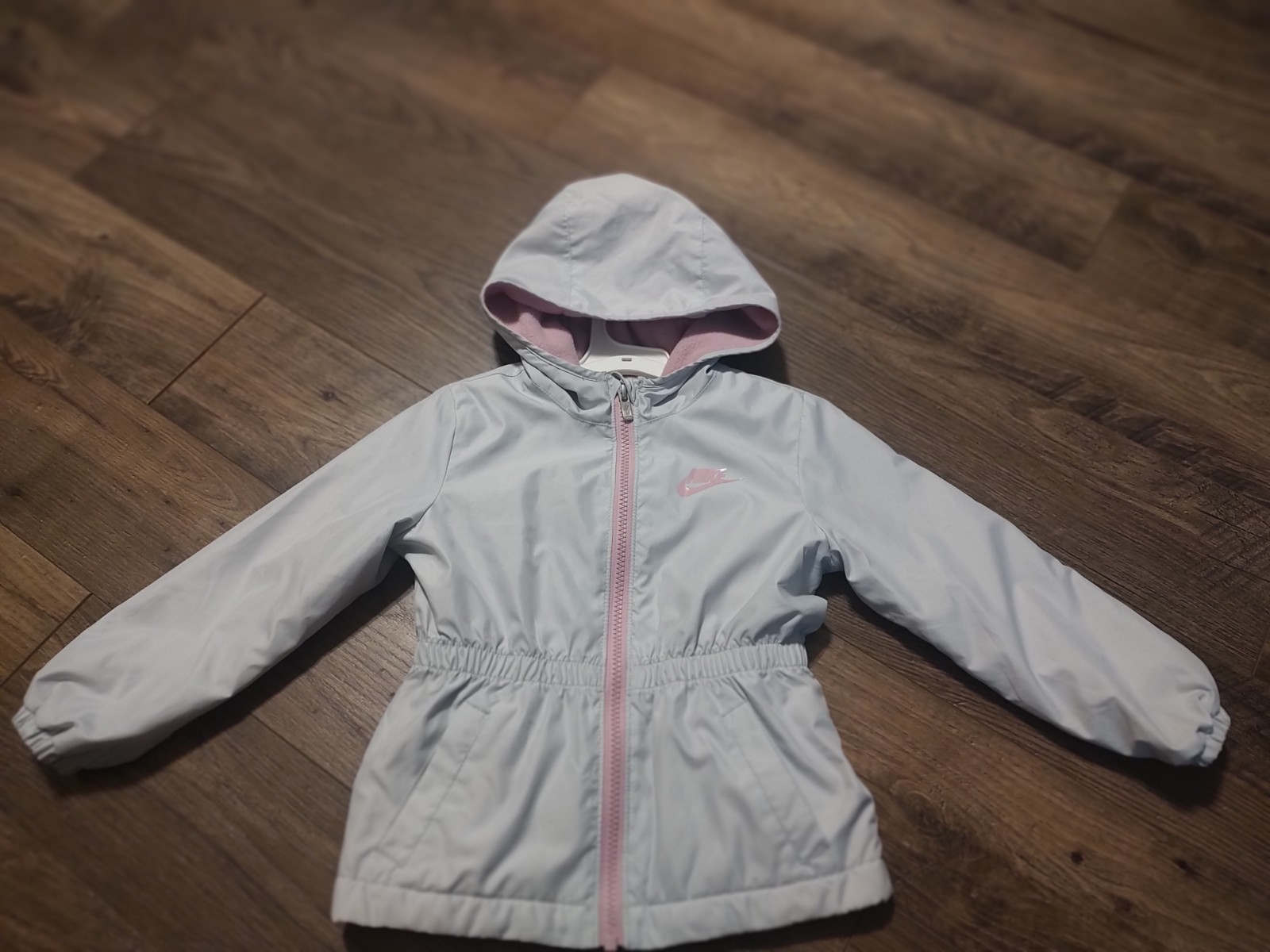 SACAI X NIKE Giacca Nike bambino bambina taglia 3t grigio rosa foderata in pile con cappuccio e zip