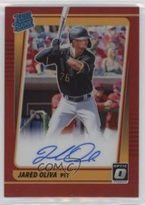 2021 Donruss Optic Rated Rookie Signatures Red Prizm 33/50 Jared Oliva Auto 1fa0