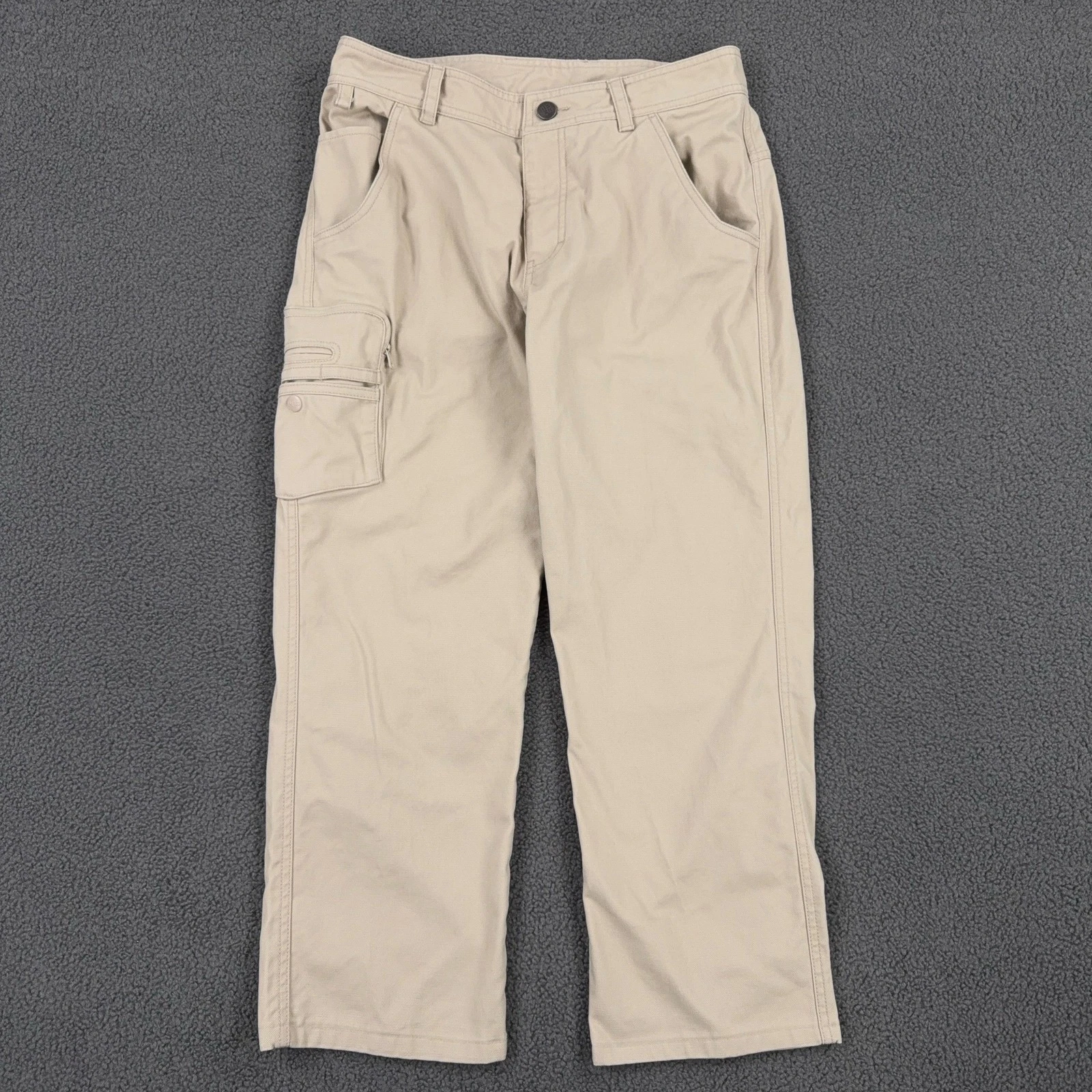 Columbia PFG Pants Mens 32x26.5 Beige Fishing Cargo Utility Zip Pocket Outdoor