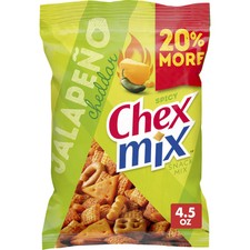 Chex Mix Spicy Jalape o Cheddar Snack Mix, Bold Crunchy Party Snack, 4.5 oz...