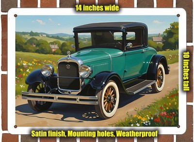 Metal Sign - 1927 Hupmobile Oil Painting - 14x10