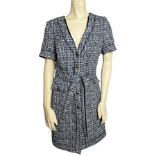 Marciano by Guess Spencer Tweed Mini Dress Blue Women's US 6 Professional Brunch