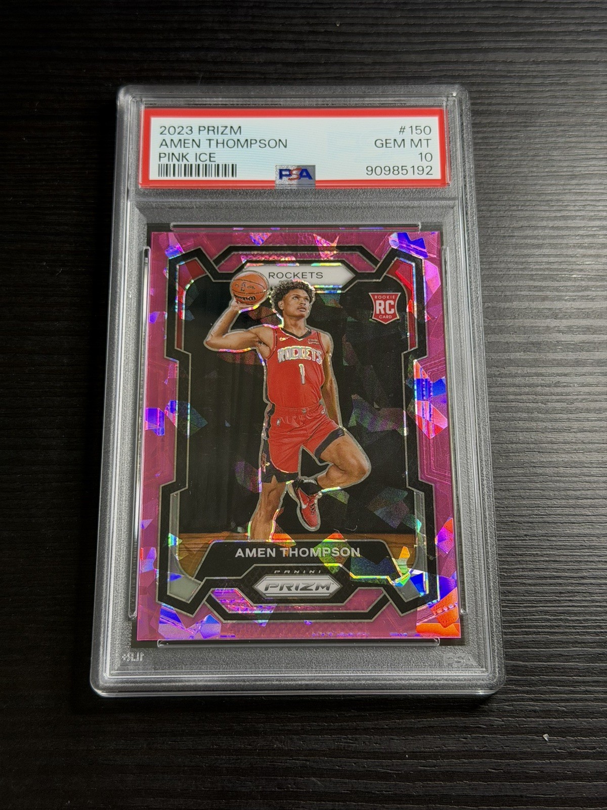 2023 Amen Thompson Rookie Pink Ice Prizm #150 PSA 10