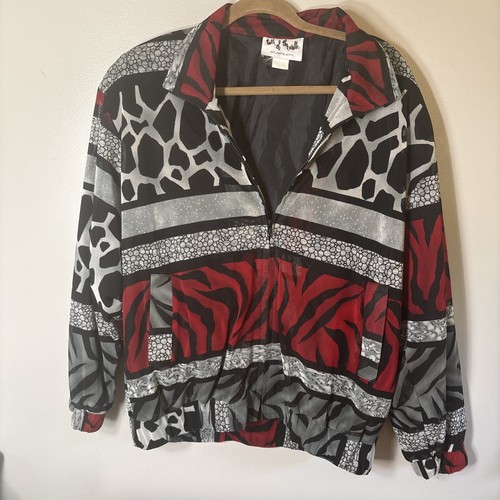 Talk Of The Walk Atlantic City Women XL Animal Print Lightweight Bomber Jacket