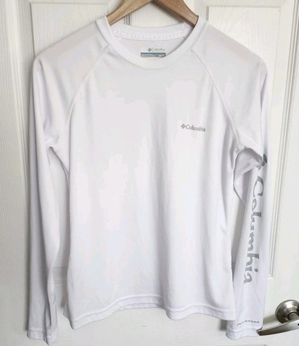 Columbia Damen PFG Deflector Omni Shade Langarm Pullover Weiß Gr. XS Neu ohne Etikett