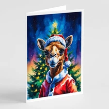 Camel Christmas Greeting Cards and Envelopes Pack of 8 DAC8521GCA7P