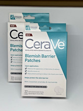 2x CeraVe Blemish Barrier Patches 22 Hydrocolloid Invisible Acne Patches