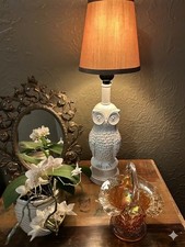 Cute Vintage Owl Lamp Cottage Core