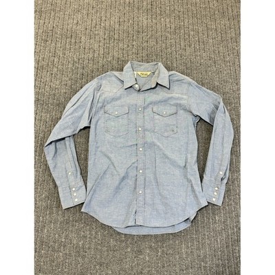 Walls Pearl Snap Denim Shirt Large