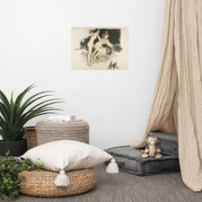 Witches by Jean Veber – 1900 Vintage Art Print Poster | Occult Wall Decor