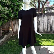 Madewell Women’s Tribune Dress Sz 4 Black Short Sleeve