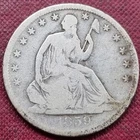 1859 S Seated Liberty Half Dollar 50c SAN FRANCISCO Circulated #93119