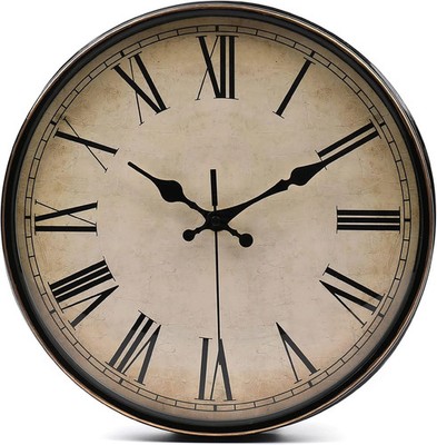 Yesland 11 Inch Wall Clock Silent Non Ticking, Vintage Decorative Quartz Clock w