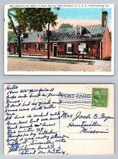 Fredericksburg, VA-Virginia, James Monroe Law Office Vintage c1949 Postcard