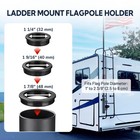 Yescom RV Ladder Mounted Flagpole Holder Camper Trailer Fits 1" to 2 3/8" Pole — photo 4