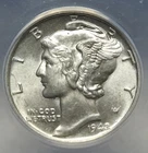 ANACS MS 63 FSB (Full Bands) - 1942 P Silver Mercury Dime. Blast White. A1376.