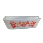 Pyrex 1.5 QT FRIENDSHIP Refrigerator Dish 503 w/ Lid 503C-Red-Orange-Birds