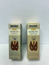 (2 Packs) Brisk Beard Oil, Citrus 1.7 oz A462