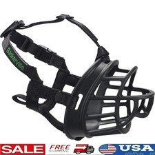 Humane Dog Muzzle Large Breathable Adjustable Training Anti Bite Comfort Fit New