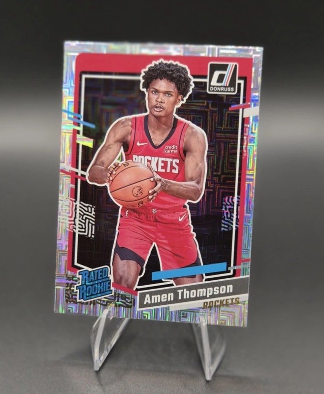 2023-24 Panini Donruss - Rated Rookie Amen Thompson #206 Choice (RC) Rockets NBA