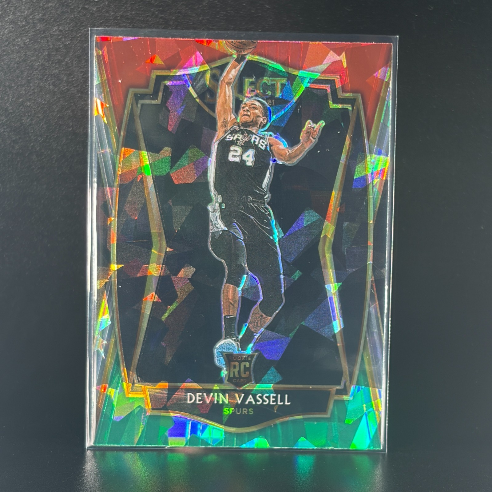2020 Panini Select #179 Devin Vassell Red White Green Cracked Ice Rookie RC #179