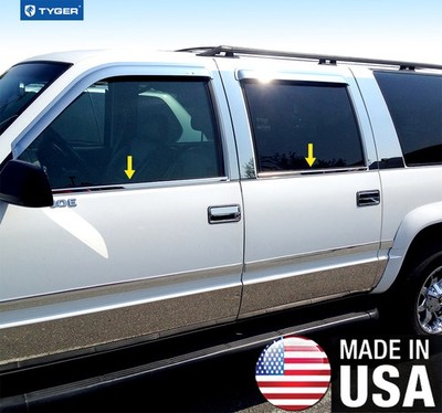 TYGER For 88-98 Chevy Suburban 4PC Stainless Steel Chrome Window Sill Overlay