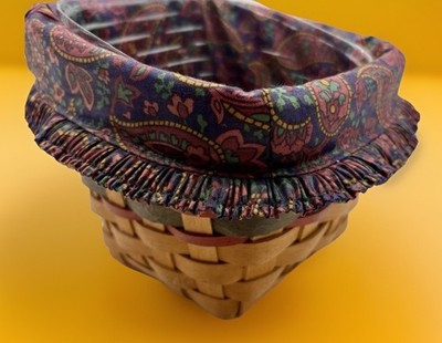 Longaberger 1998 Father's Day Finder s Keepers Basket Divided Liner Protector