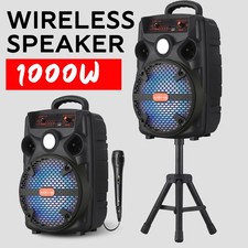 1000W Wireless Portable Party Bluetooth Speaker Deep Bass W/ Microphone  Stand