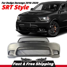 For Dodge Durango 2016-2019 SRT Style Front Bumper Cover Kit with LED Fog Lamps