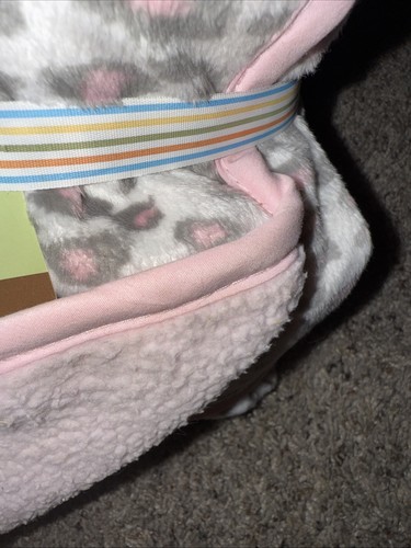 Carters 2012 Pink Cheetah Leopard Baby Blanket Sherpa Satin Trim Hard To Find! - Picture 8 of 9
