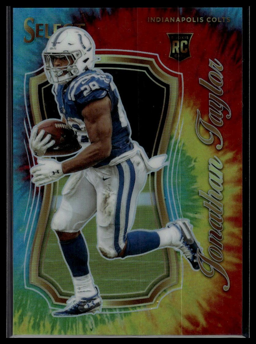 2020 Panini Select #SCR-16 Jonathan Taylor Prizm Tie-Dye #/25 RC