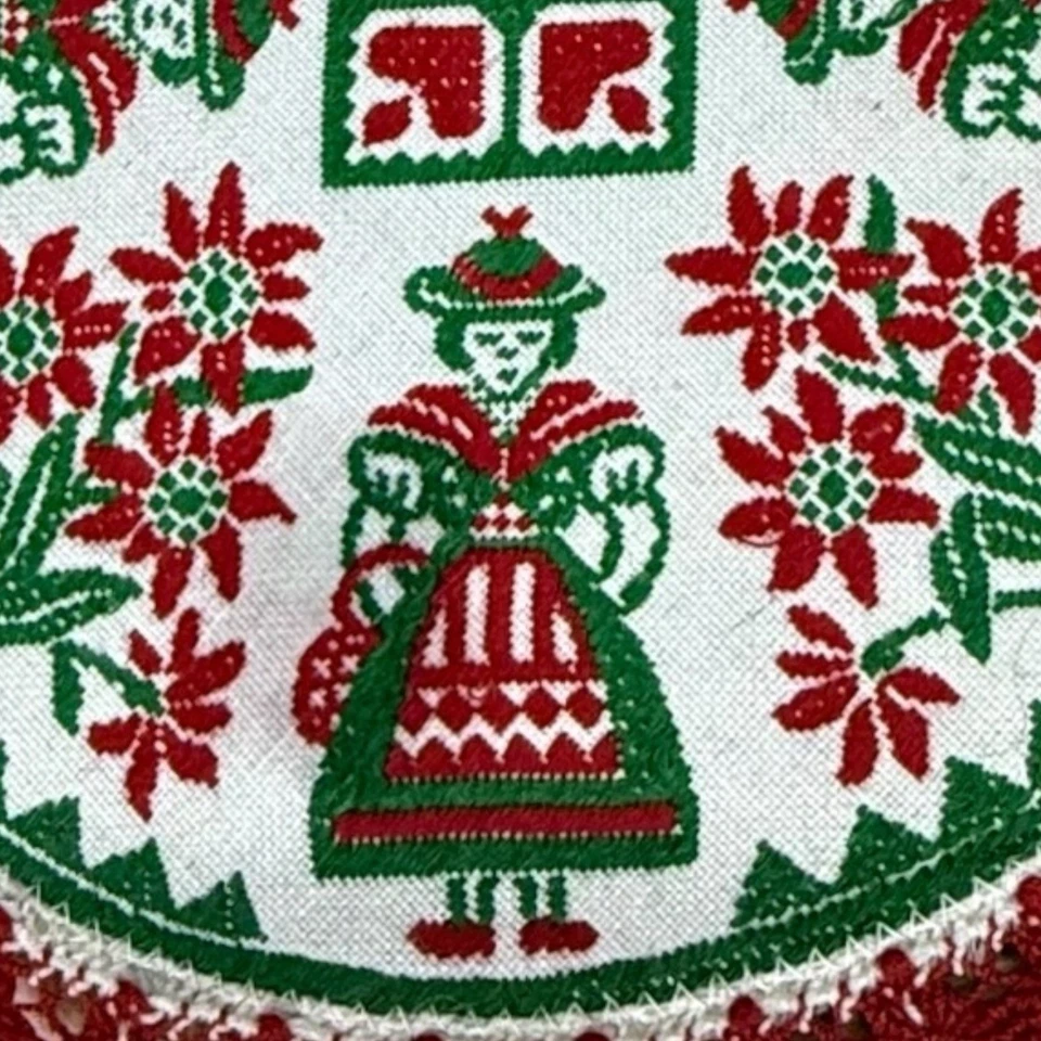 "Lote de 2 posavasos vintage de arte popular con impresión alemana/holandesa/austriaca 8,5""" Foto 4 de 4