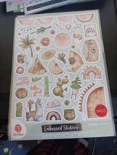 2X EMBOSSED STICKERS  FOR SCRAPBOOKING 29x20 CM (Z526)