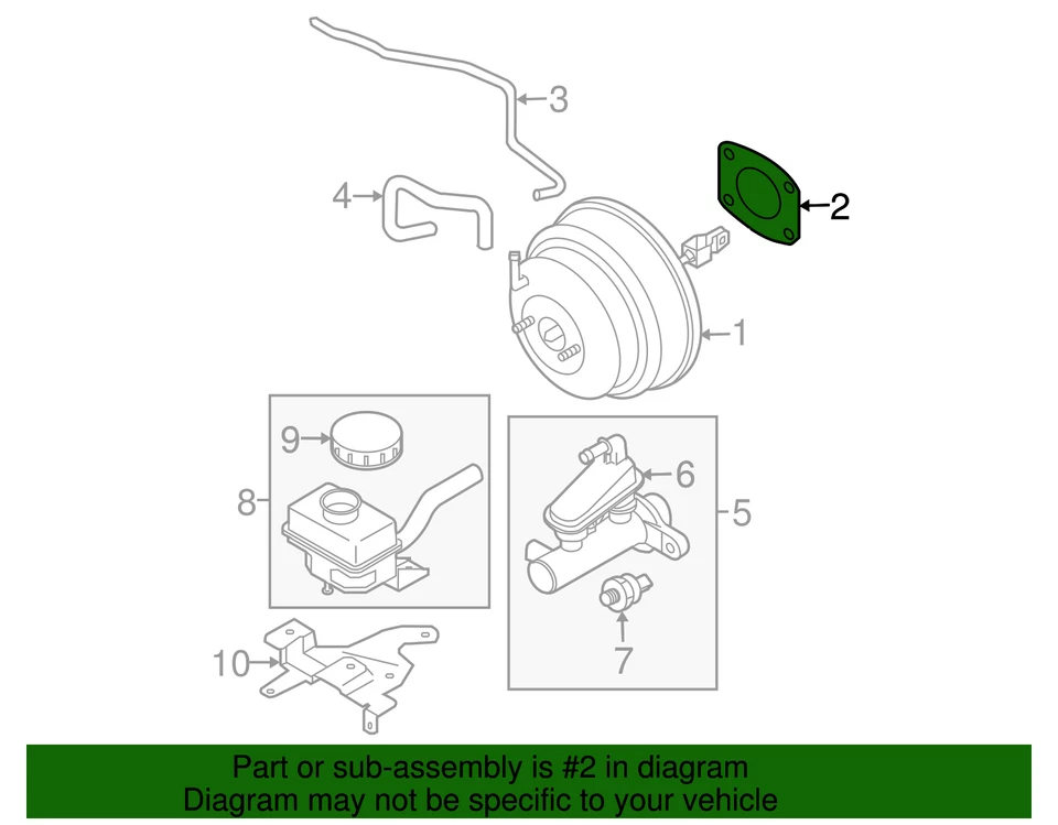 Genuine Nissan Brake Booster Gasket NEW OEM 47212-50Y00 - Image 3 of 3