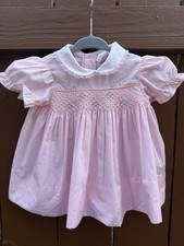 Vintage Baby Togs Pink Smocked Baby Dress 6-9M Heirloom Boutique