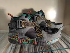2014 Nike Air Raid "Peace" Size 7.5 Black/Dark Grey/Pine Green Shoes 642330-003 