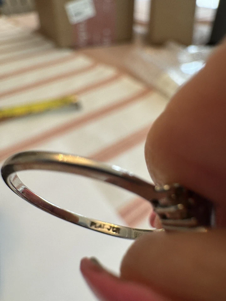 Anillo de platino tanzanita diamantes talla 6,5 Foto 3 de 4